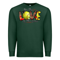 Sports Green for the love of the game softball Premium Sweatshirt - Zillion Design Studio