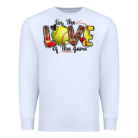White for the love of the game softball Premium Sweatshirt - Zillion Design Studio