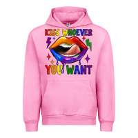 Fuchsia Pink kiss whoever you want Urban Hoodie - JahusDesignShop