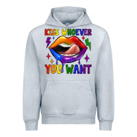 Heather Grey kiss whoever you want Urban Hoodie - JahusDesignShop