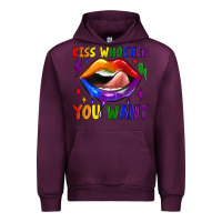 Mauve Wine kiss whoever you want Urban Hoodie - JahusDesignShop