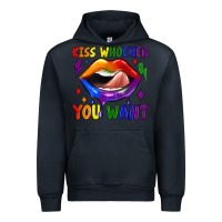 Navy kiss whoever you want Urban Hoodie - JahusDesignShop