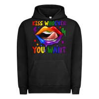 Pigment Black kiss whoever you want Urban Hoodie - JahusDesignShop