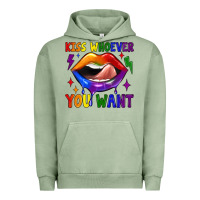 Pigment Oil Green kiss whoever you want Urban Hoodie - JahusDesignShop