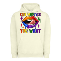 Pigment Pistachio kiss whoever you want Urban Hoodie - JahusDesignShop