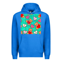 True Royal valentines day teddy bears and cookies seamless pattern Premium Hoodie - BundleAndBundleShop