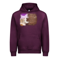 Mauve Wine Wood Cowhide Pattern Urban Hoodie - Bettercallsaul