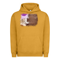 Pigment Peanut Butter Wood Cowhide Pattern Urban Hoodie - Bettercallsaul