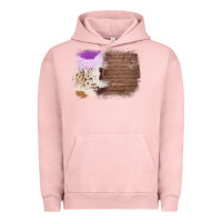 Pigment Salmon Wood Cowhide Pattern Urban Hoodie - Bettercallsaul