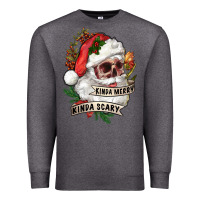 Charcoal Heather Kinda merry kinda scary Premium Sweatshirt - RanaPortraitStore