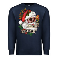 Navy Kinda merry kinda scary Premium Sweatshirt - RanaPortraitStore