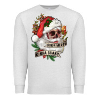Oatmeal Heather Kinda merry kinda scary Premium Sweatshirt - RanaPortraitStore