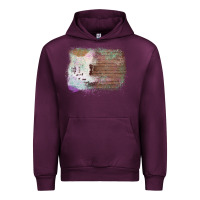 Mauve Wine Cowhide Wood Glitter Pattern Urban Hoodie - Bettercallsaul
