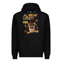 Black energy coffee fuel station Premium Hoodie - Artiststas