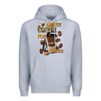 Heather Grey energy coffee fuel station Premium Hoodie - Artiststas