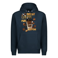 Navy energy coffee fuel station Premium Hoodie - Artiststas