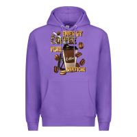 Purple energy coffee fuel station Premium Hoodie - Artiststas
