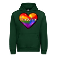 Forest Green love is love heart Urban Hoodie - JahusDesignShop