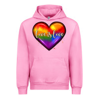 Fuchsia Pink love is love heart Urban Hoodie - JahusDesignShop