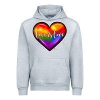 Heather Grey love is love heart Urban Hoodie - JahusDesignShop