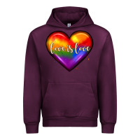 Mauve Wine love is love heart Urban Hoodie - JahusDesignShop