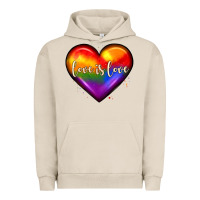 Pigment French Oak love is love heart Urban Hoodie - JahusDesignShop