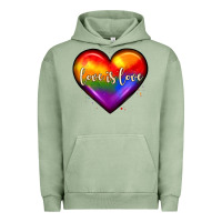 Pigment Oil Green love is love heart Urban Hoodie - JahusDesignShop