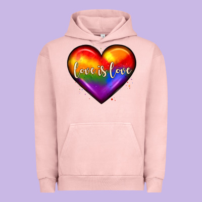 Love Is Love Heart Urban Hoodie Designed By Jahusdesignshop