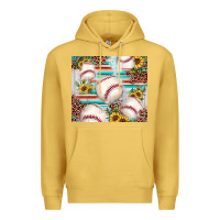 Antique Gold baseball leopard sunflower Premium Hoodie - JahusDesignShop