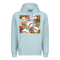 Blue Mist baseball leopard sunflower Premium Hoodie - JahusDesignShop