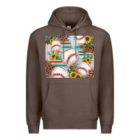 Coffee baseball leopard sunflower Premium Hoodie - JahusDesignShop