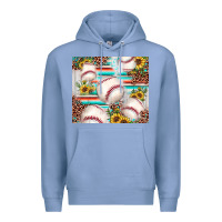 Colony Blue baseball leopard sunflower Premium Hoodie - JahusDesignShop