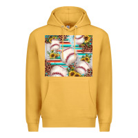 Mustard baseball leopard sunflower Premium Hoodie - JahusDesignShop