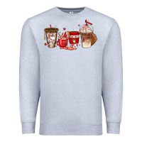 Heather Grey baseball coffee cups Premium Sweatshirt - texasbilliewilder