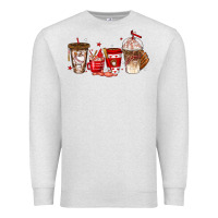 Oatmeal Heather baseball coffee cups Premium Sweatshirt - texasbilliewilder