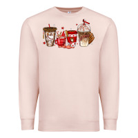 Pale Pink baseball coffee cups Premium Sweatshirt - texasbilliewilder