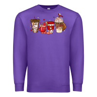 Purple baseball coffee cups Premium Sweatshirt - texasbilliewilder