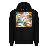 Black baseball leopard sunflower Premium Hoodie - JahusDesignShop