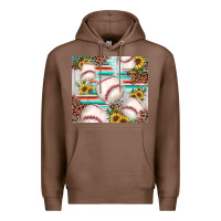 Chestnut baseball leopard sunflower Premium Hoodie - JahusDesignShop