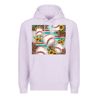 Lilac baseball leopard sunflower Premium Hoodie - JahusDesignShop