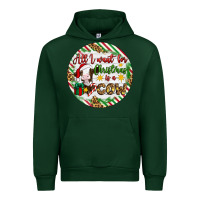 Forest Green Christmas all i want for christmas is a cow Urban Hoodie - Artiststas