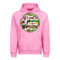 Fuchsia Pink Christmas all i want for christmas is a cow Urban Hoodie - Artiststas
