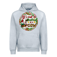 Heather Grey Christmas all i want for christmas is a cow Urban Hoodie - Artiststas