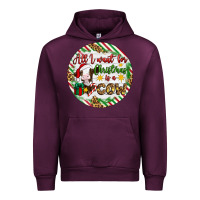 Mauve Wine Christmas all i want for christmas is a cow Urban Hoodie - Artiststas