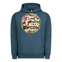 Pigment Midnight Navy Christmas all i want for christmas is a cow Urban Hoodie - Artiststas