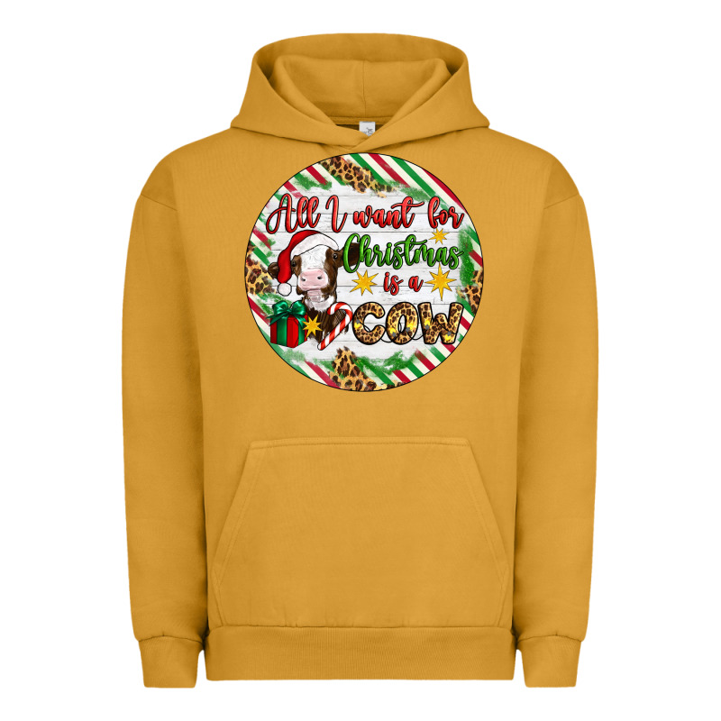Christmas All I Want For Christmas Is A Cow Urban Hoodie by Artiststas | Teevron