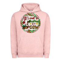 Pigment Salmon Christmas all i want for christmas is a cow Urban Hoodie - Artiststas