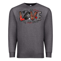 Charcoal Heather for the love of the game hockey Premium Sweatshirt - Zillion Design Studio