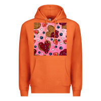 Carrot valentines day waffles seamless pattern Premium Hoodie - BundleAndBundleShop