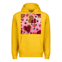Lemon valentines day waffles seamless pattern Premium Hoodie - BundleAndBundleShop